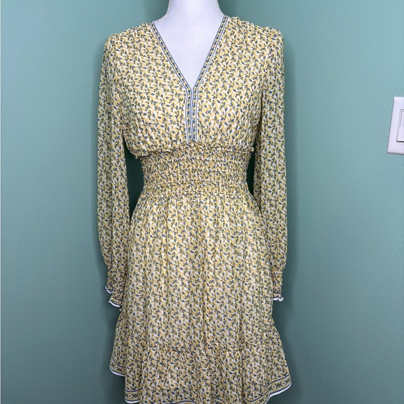 Max Studio Dresses & Skirts - Max Studio Yellow Floral Long Sleeve Dress